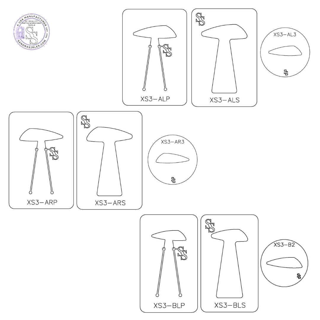 XS3 TRIO: EXACT SIZE FORMING DIE TRIO SET: 1 SILHOUETTE DIE, 1 PANCAKE DIE, 1 SPACER DIE